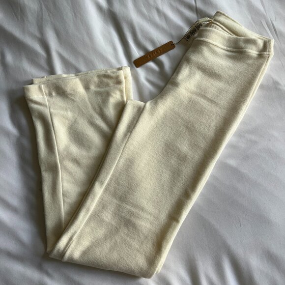 SKIMS Outdoor Fleece Flare Leg Sweatpants - Ecru - Size S - Picture 2 of 6